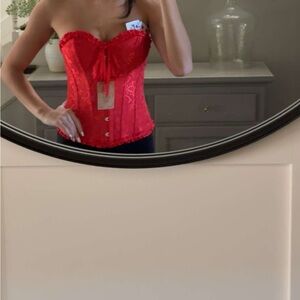 Amazon Women's Red Lace-Up Tank Top